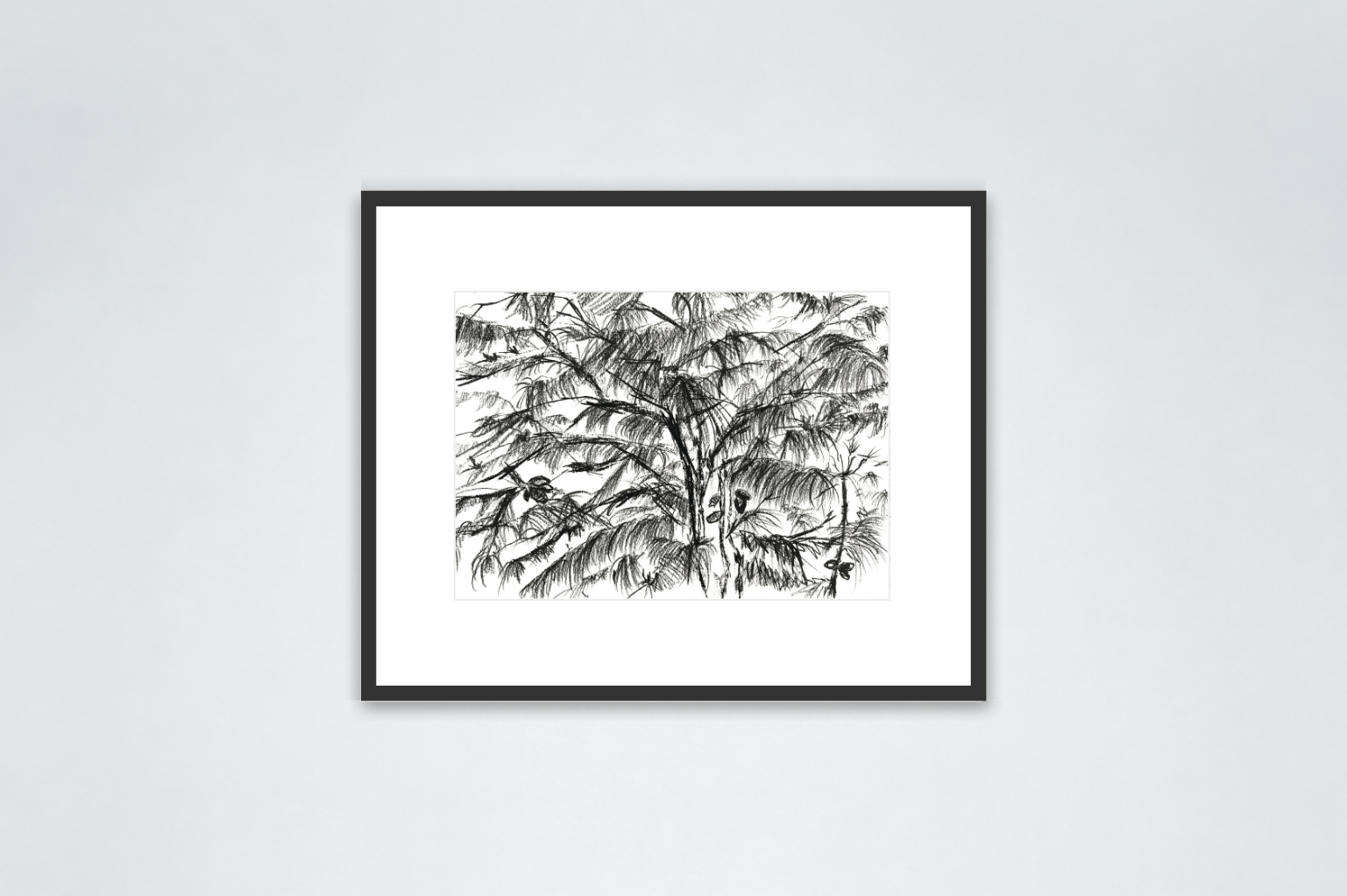 Breeze, 2024, charcoal on paper