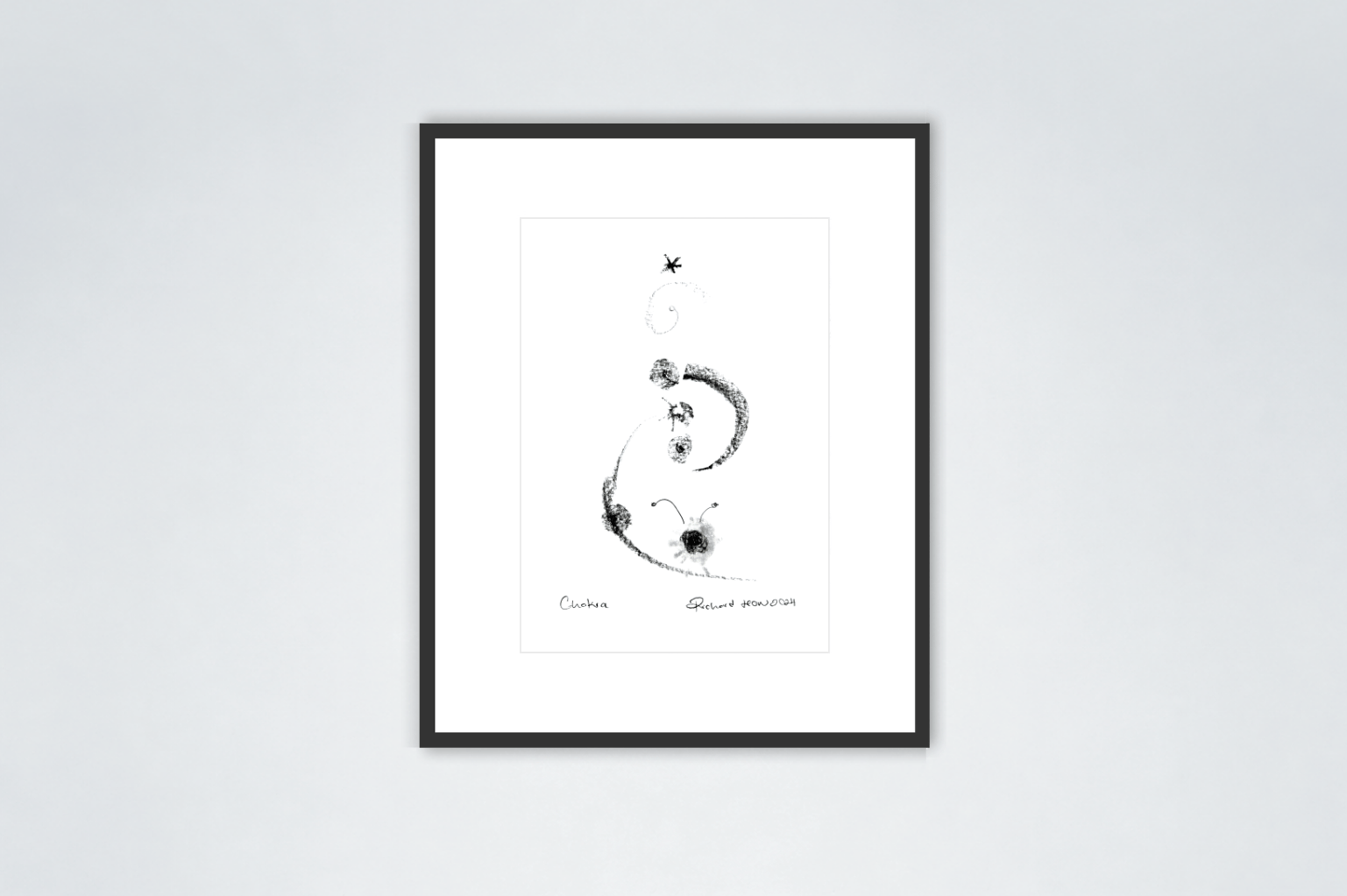Chakra, 2024, charcoal on paper