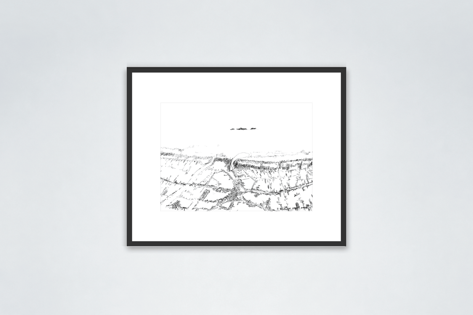 Life-scape, 2024, charcoal on paper