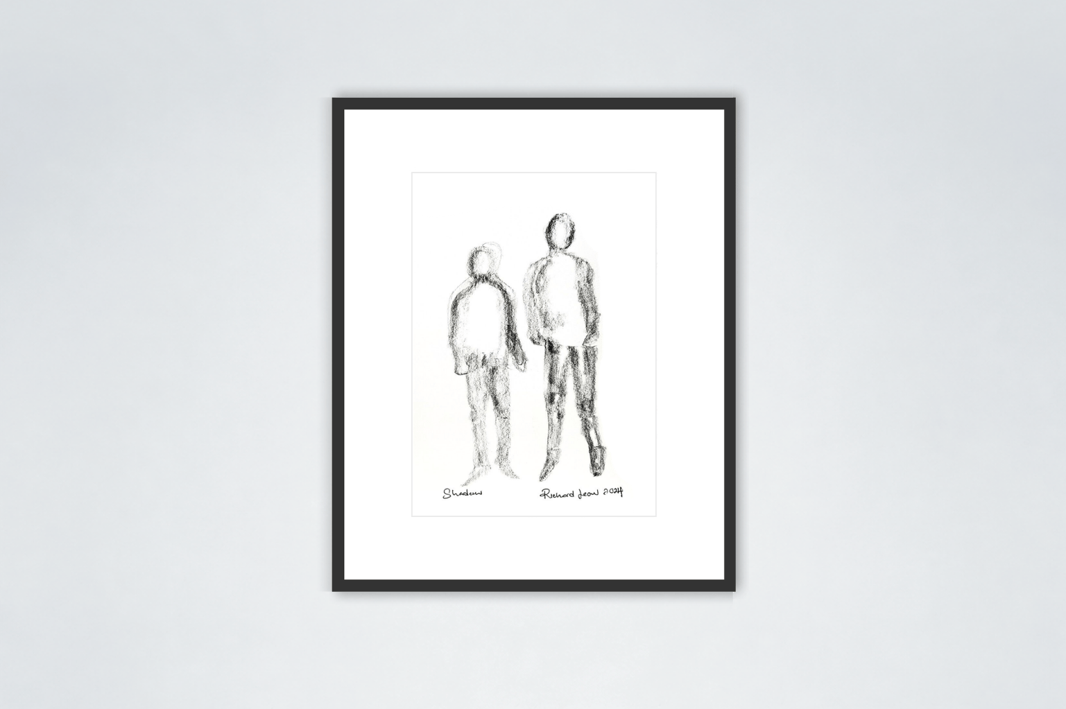 Shadow, 2024, charcoal on paper