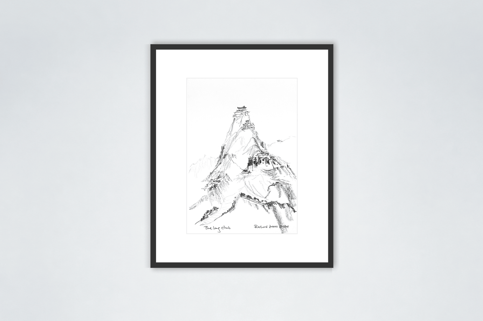 The Long Climb, 2024, charcoal on paper