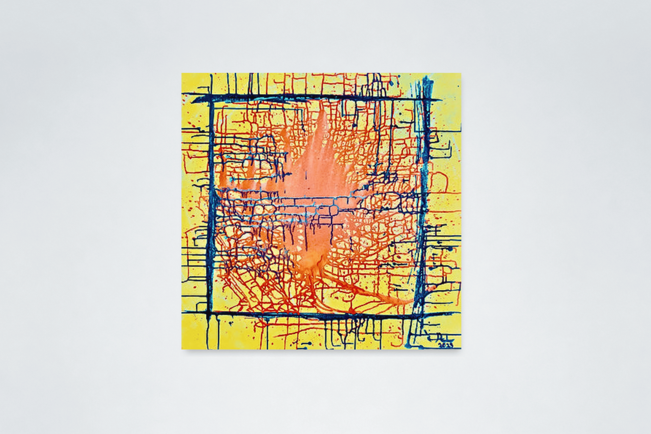 The Illusion of Controlling Life's Maze, 2023, acrylic and pastel on canvas