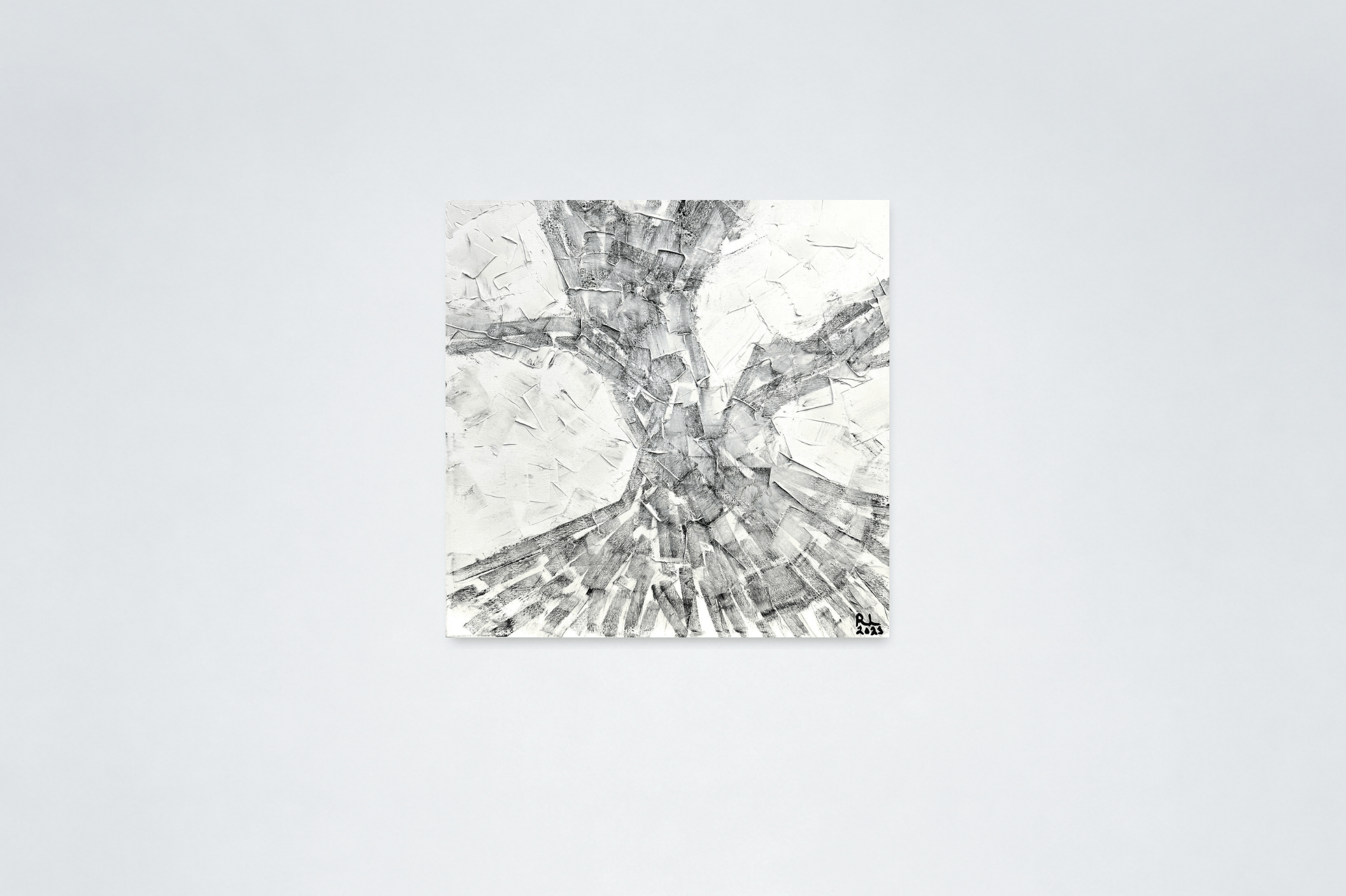 Unified Fragments, 2023, acrylic and pastel on canvas
